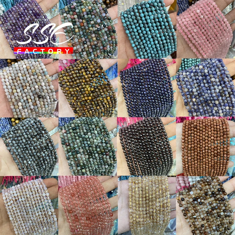 

Натуральный тигровый глаз аметистами бирюзой Песчаник кварцевые граненые бусины камень свободные бусины 4 мм для самостоятельного изготовления ювелирных изделий Браслеты 15"