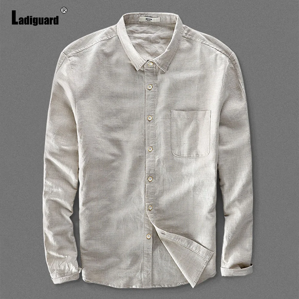 

Long Sleeve Elegant Fashion Shirt blusas 2021 Autumn Casual Pullover Lepal Collar Open Stitch Tops Mens Blouse Sexy Men clothing