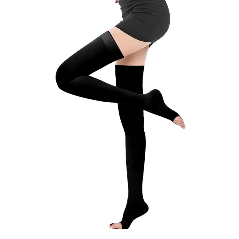 

Medical Compression Stockings Women Men With Silicone Band Graduated Firm Support 30-40 mmHg Varicose,Lymphedema Edema Pregnancy