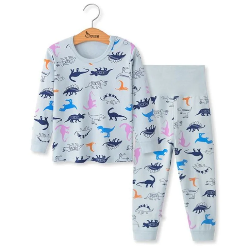 

Jumping Meters Hot Selling Dinosaur Print Autumn Spring Boys Girls Sleepwear Cotton Long Sleeve Pyjamas Baby Night Clothes