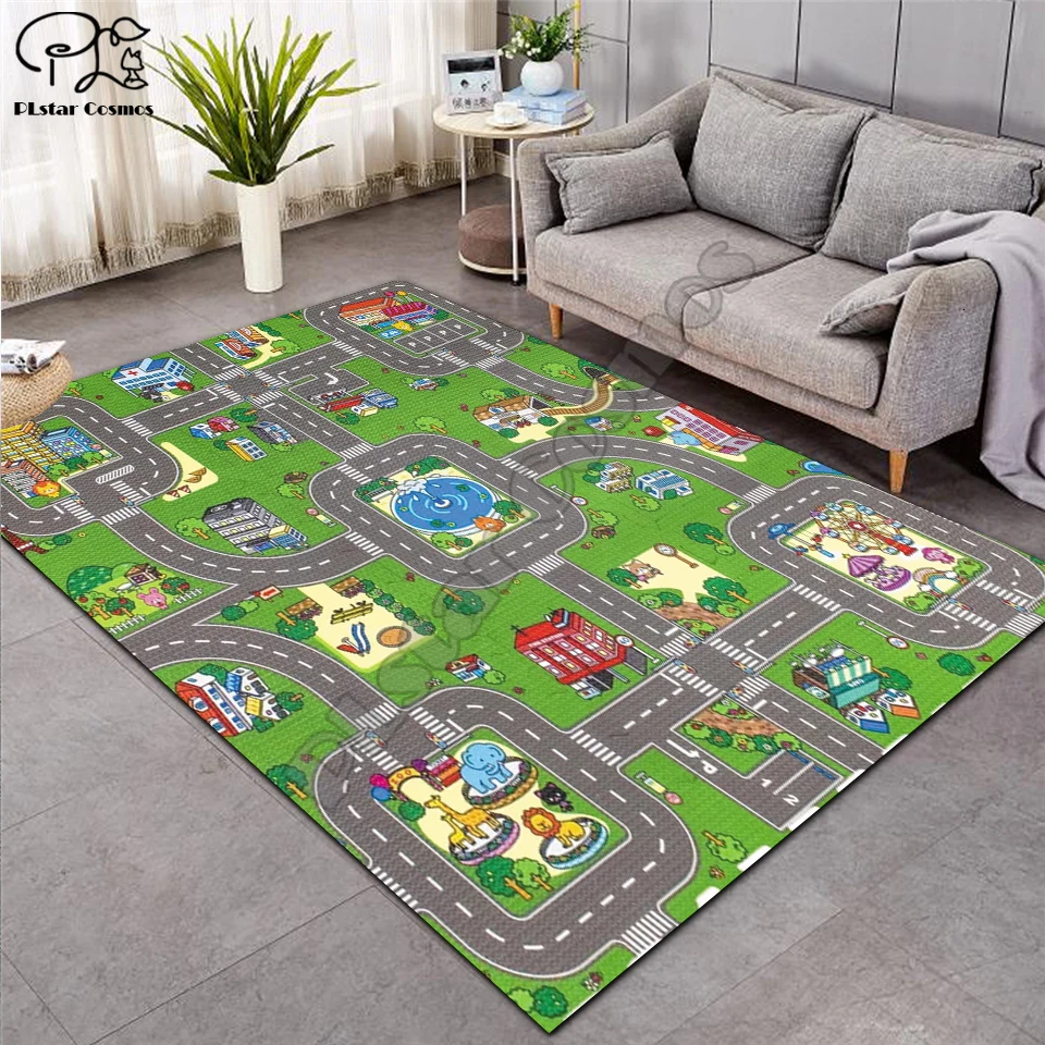 Children Cartoon Kids baby Play Mat Board Game Large Carpet for Living Room climbing mat Cartoon Planet Rug Maze princess castle