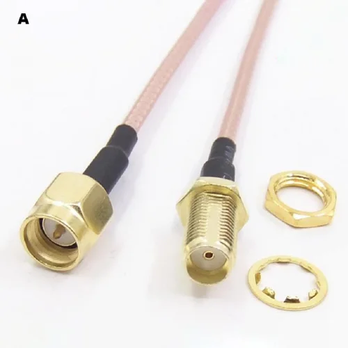 Imagen 2 del producto Cable de conexión SMA macho a SMA hembra Cable de extensión de antena Cable coaxial RG316 RG174,10cm 15cm 20cm 25cm 30cm 40cm