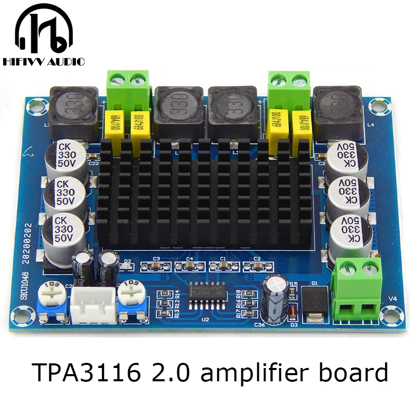 TPA3116d2 ثنائي القناة فئة D مكبر كهربائي رقمي مجلس لمكبر الصوت TPA3116 2.0 تيار مستمر 12 فولت 24 فولت 150 واط * 2