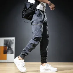 Tactical Cargo Pants Men Streetwear Summer Hip Hop Jogging Black Cotton Baggy Drawstring Male Trousers pantalones ropa hombre