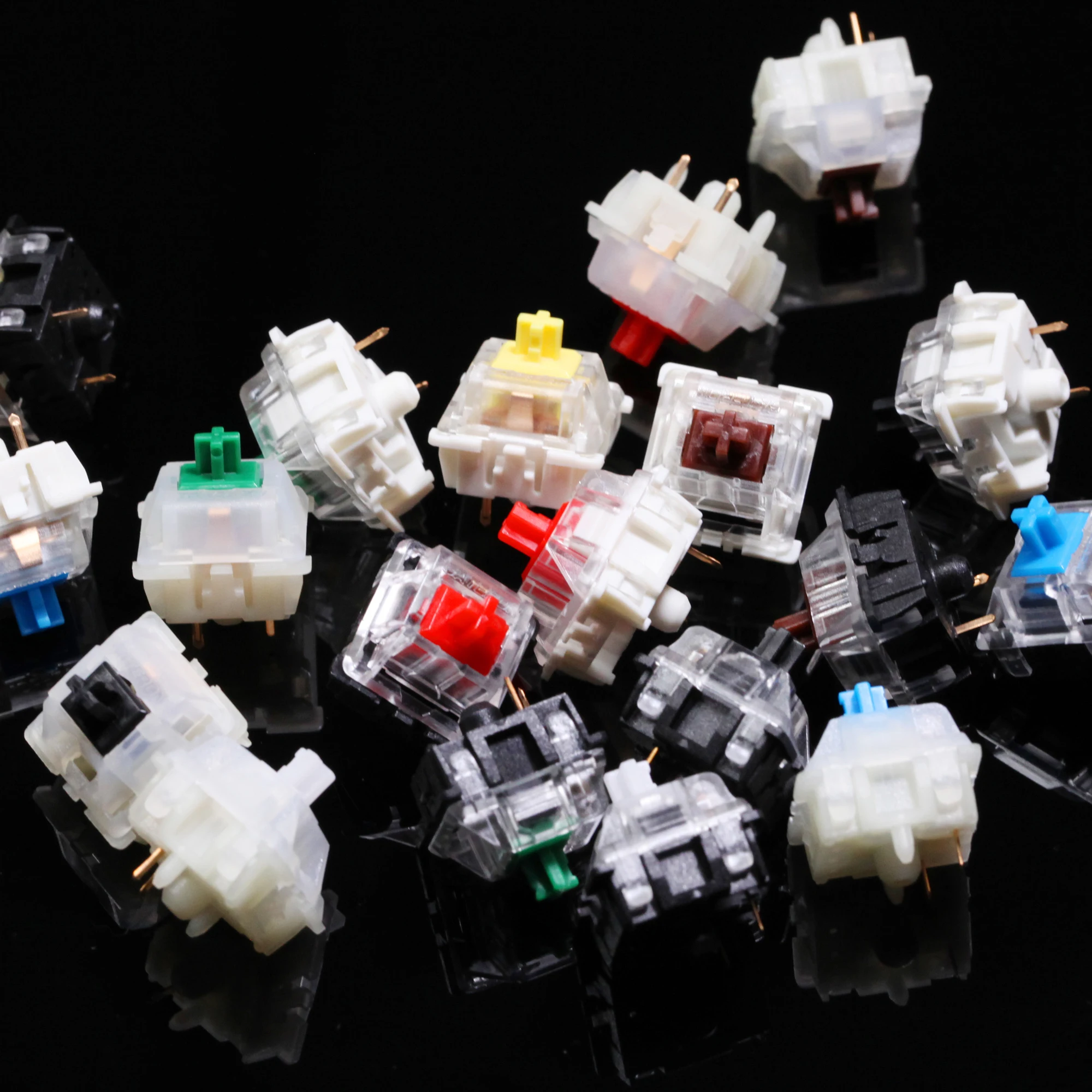 1 Buah Gateron RGB Switch Biru Merah Hitam Coklat Hijau Jernih Kuning Senyap 3pin 5pin untuk Keyboard Mechnical Xd64 Xd60 Gh60