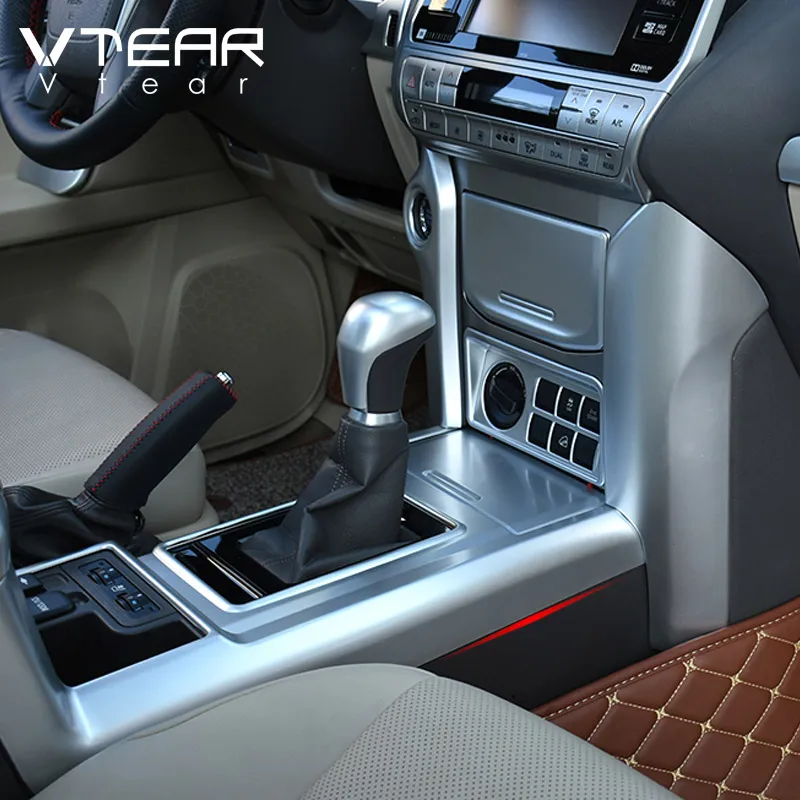 Vtear For Toyota LAND CRUISER Prado 150 Central control cover Car Gears frame trim interior Handbrake decoration styling parts