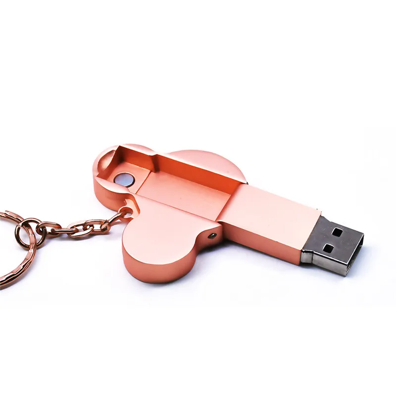 Fashion Ear USB Flash Drive 16GB 8GB 32GB 4GB 64GB Silver Metal Pendrive Flash Memory Stick Pen Drive Usb Stick Disk