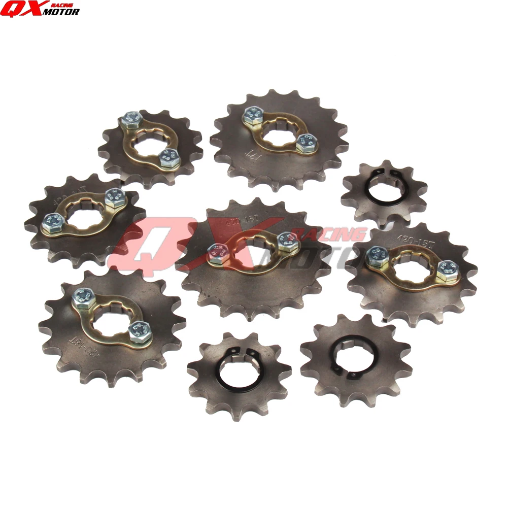 420 420H Chain 17mm 10 -19 Teeth Front Engine Sprockets For Taotao Kayo BSE Xmotos Apollo SSR 110 125cc Dirt Pit Bike ATV Quad