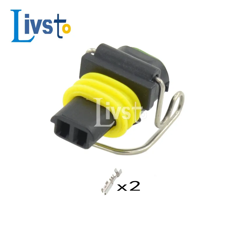 

5/10/20/50 Sets 2 Pin Automobile Oil Atomizer Unsealed Wiring Connector 1.5 Series Auto Injection Nozzle Socket DJ7024YA-1.5-21