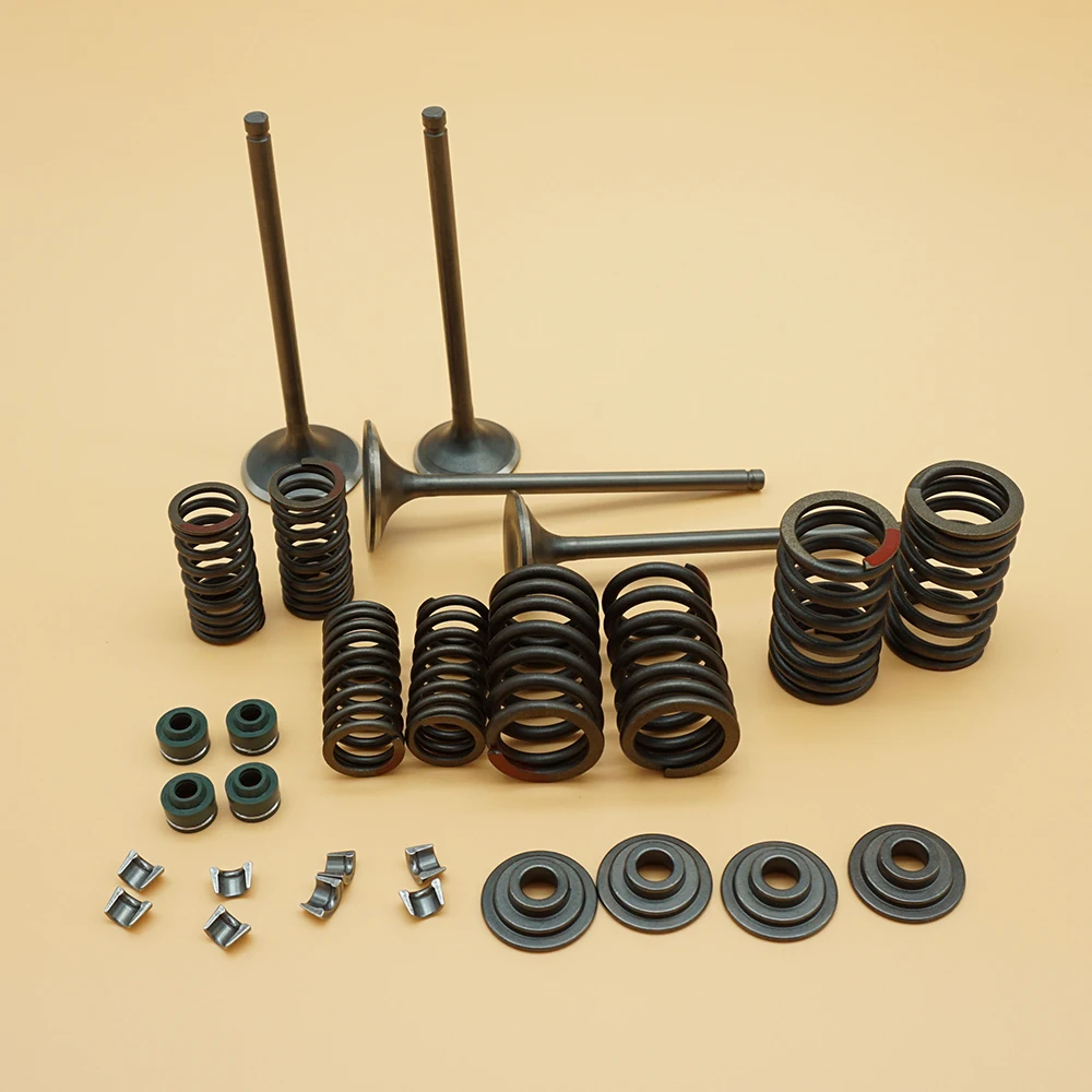 Intake Exhaust Valve Seal Spring & Valve Guides Kit for HONDA TRX400EX TRX400X XR400R 400EX 400X 2x4 1996-2014