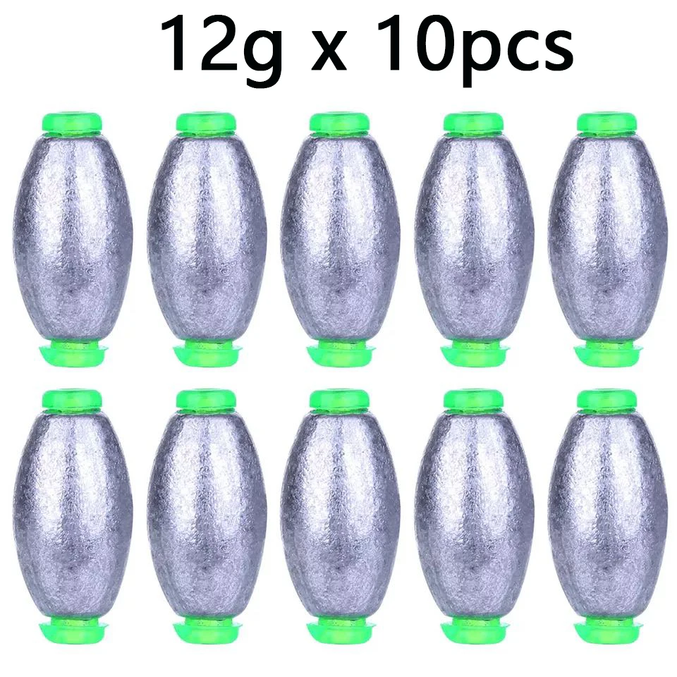 5 stücke/10 stücke Angeln Gewicht Platinen 2g-30g Olive Form Slip Shot Platinen Karpfen Angeln Zubehör