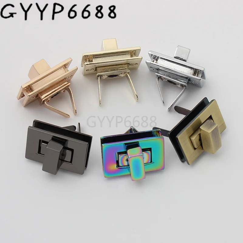 

1set 30sets Hight qulity Free shipping Decorate Square lock for bags handbags hardware accessories leather twist DIY