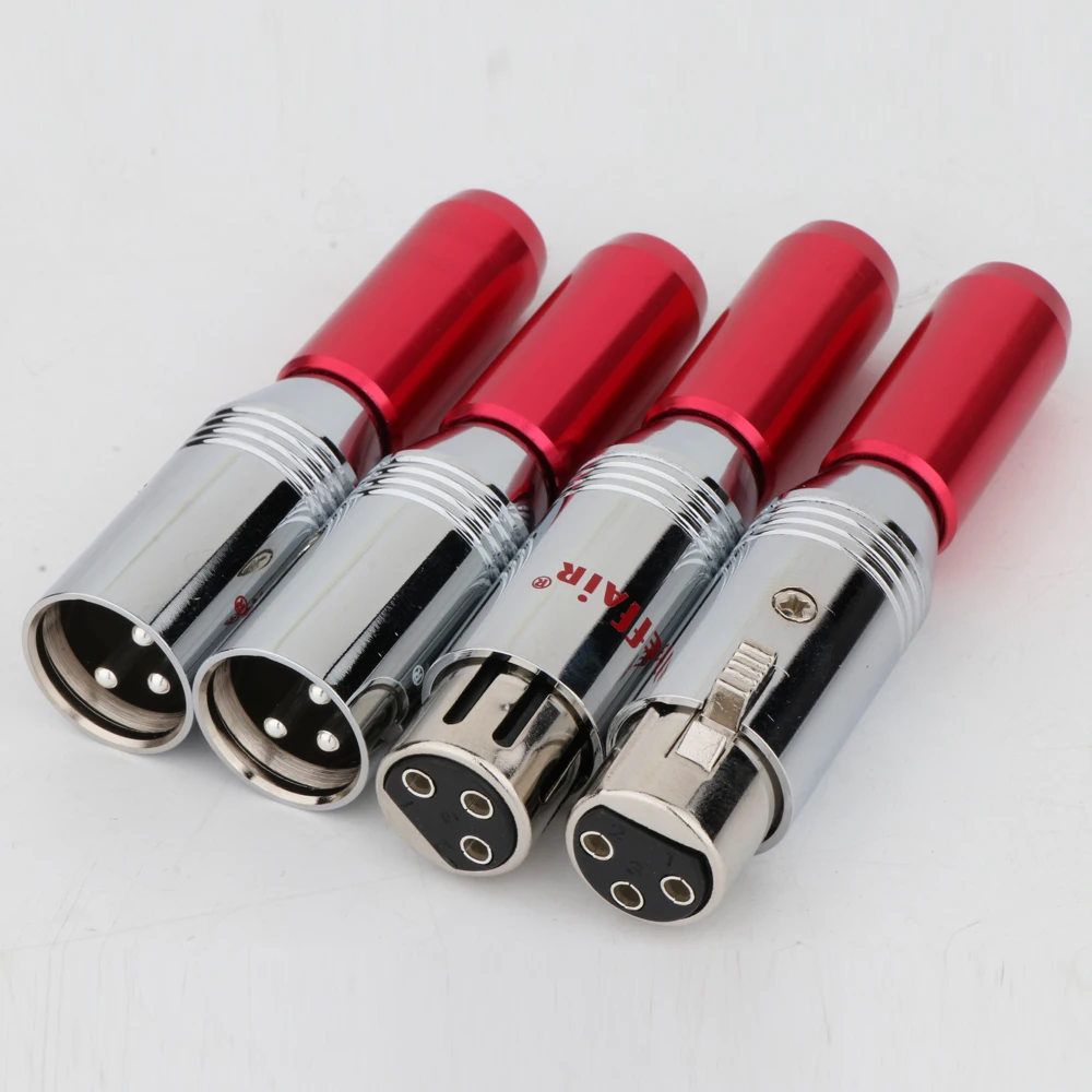 Preffair XLR 3-polige, versilberte Verbindungsstecker, Audio-Balance, XLR-Steckerkabel, symmetrischer Audio-Stecker, männlich oder weiblich – Detail 5