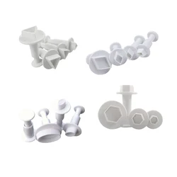 Oval Diamond Triangle Hexagon Shape Fondant Cake Decorating Gum Paste Pastry Sugar Craft Cutter Mold Tools