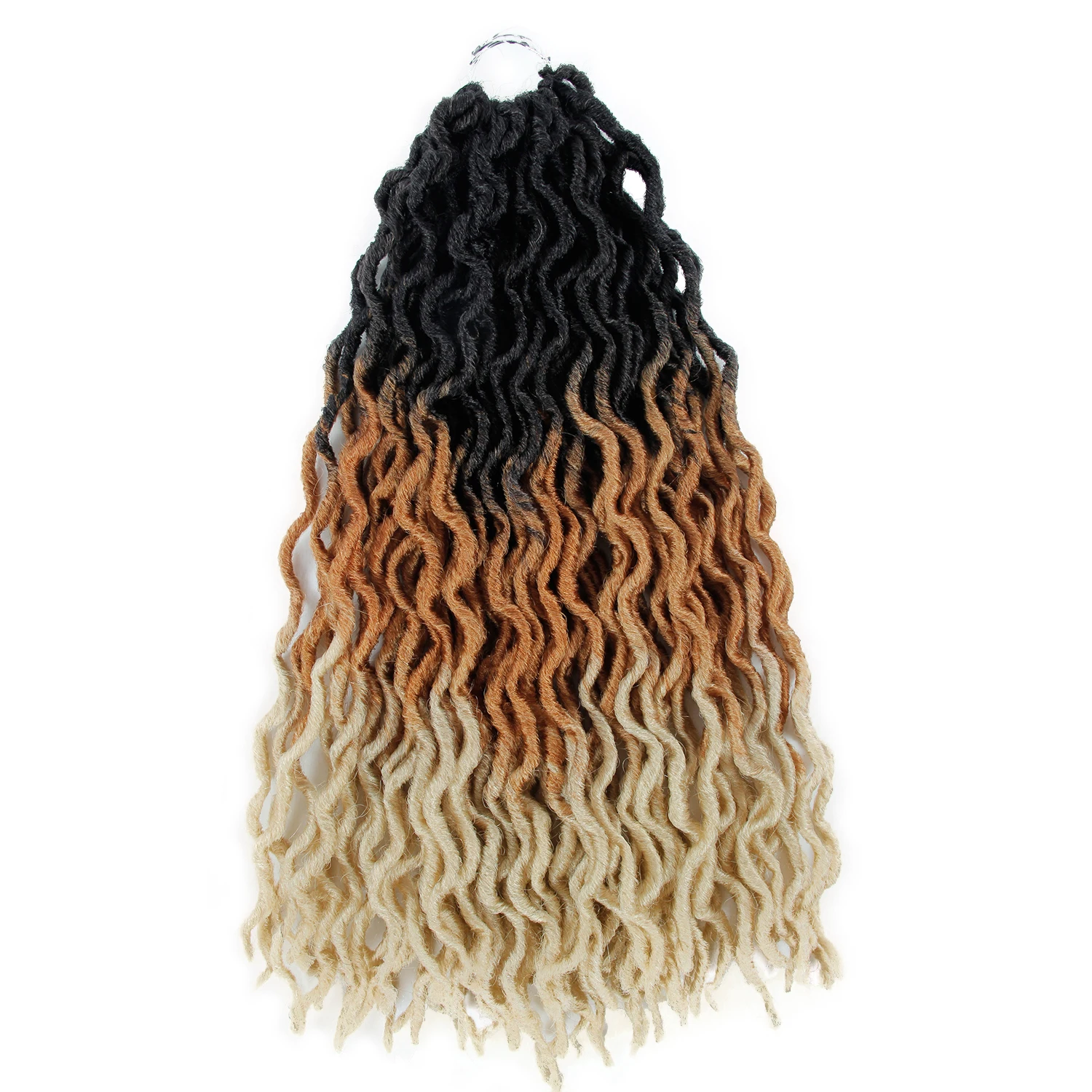 Gypsy Locs Synthetische Goddess Faux Locs Häkelhaar Weiche Zöpfe Dreadlocks Lockige Twist-Flechthaare für Frauen Schwarz 15 Stränge – Detail 11