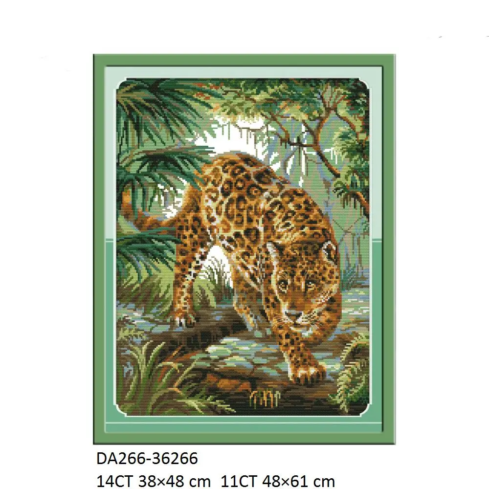 Cross Stitch Kits, Snow Leopards Cheetah Jungle Leopard, Animal D529 D597 D631 D714 D773(2) DA115 DA190 DA213 DA260 DA266