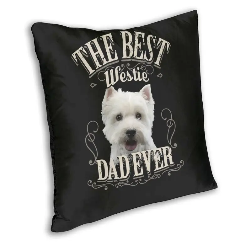 Best Westie Dadever Square Pillow Case Home Decor West Highland White Terrier Dog Cushions Throw Pillow for Living Room Printing