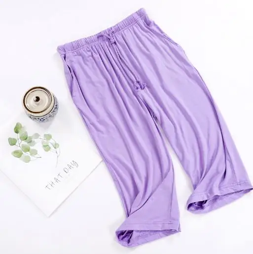 Pantalón de pijama para mujer, pantalones cortos de verano, pantalones de casa cómodos de modal, ropa deportiva para salón, ropa de dormir de talla