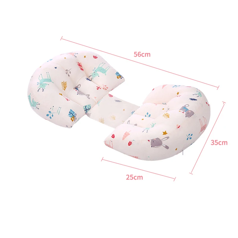 Almohada de maternidad de cintura de algodón para mujeres embarazadas, almohada de embarazo, almohadas de cuerpo completo en U para dormir, cojín de