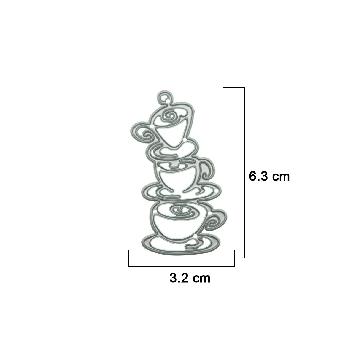 Mini Size Coffee Cup Pattern Metal Cutting Dies Scrapbooking Die Cutter For DIY Paper Card Photo Album Clip Art Decorating