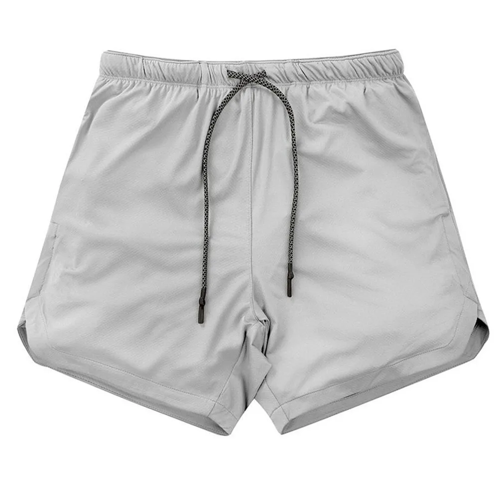 Pantalones cortos deportivos 2 en 1 para hombre, Bermudas de secado rápido para correr, gimnasio, entrenamiento físico, playa, Verano