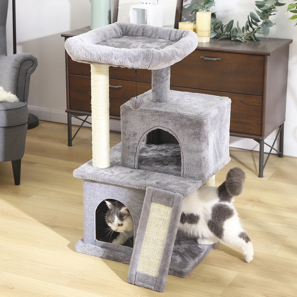 Imagem -06 - Tipos de Entrega Doméstica Cat Tree House Tower Condomínio Cat Scratching Post para Indoor Kitten Jumping Toy com Escada Jogando Árvore 9