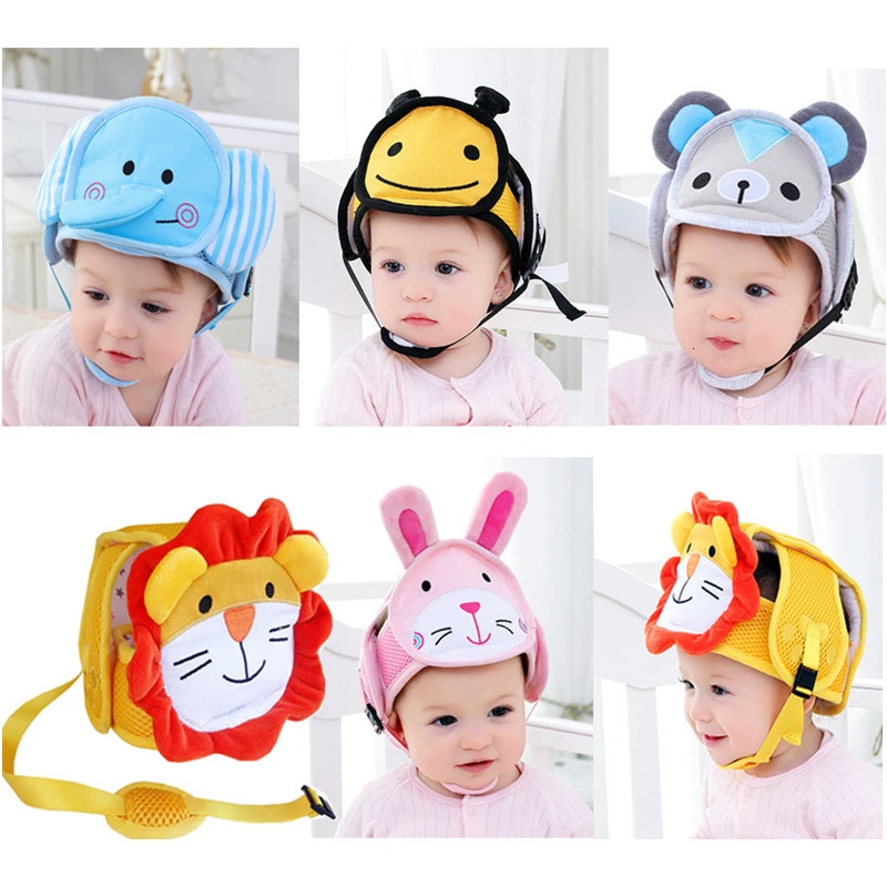 Baby Anti Fall Head Protection Cap Baby Toddler Bumper Cap Cartoon Anti-hit Cap Kids Safety Helmet For Babies Walking Assistant