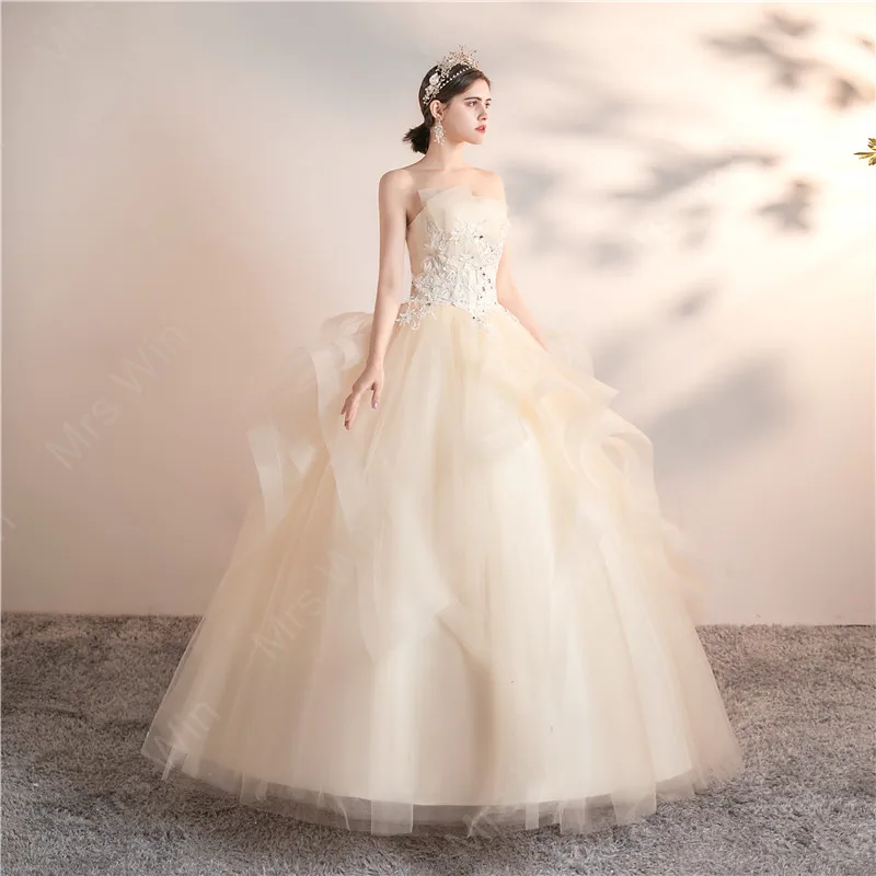 Vestidos Quinceanera 2023 Festa Prom Elegante Strapless Ball Gown 6 Cores Vestido Baile Formal Tamanho Personalizado