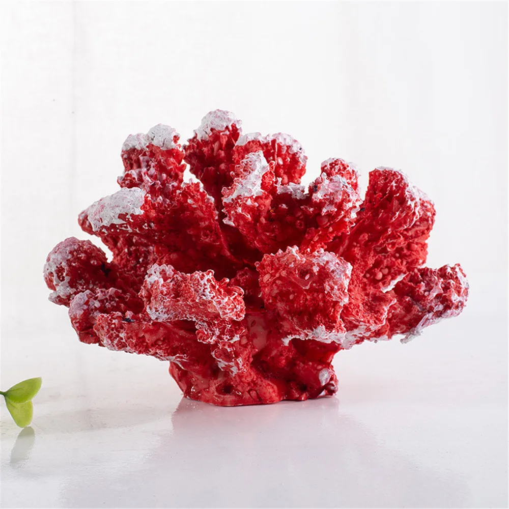 Artificial Resin Coral for Fish Tank Decoration, Marine Landscape Craft, Mediterranean, Home