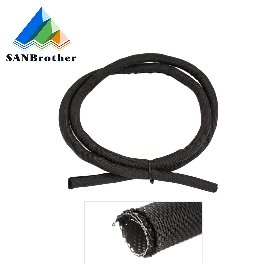 

Expandable Braided Cable Sleeve PET Self Closing Insulated Flexible Pipe Hose Wire Wrap Protect