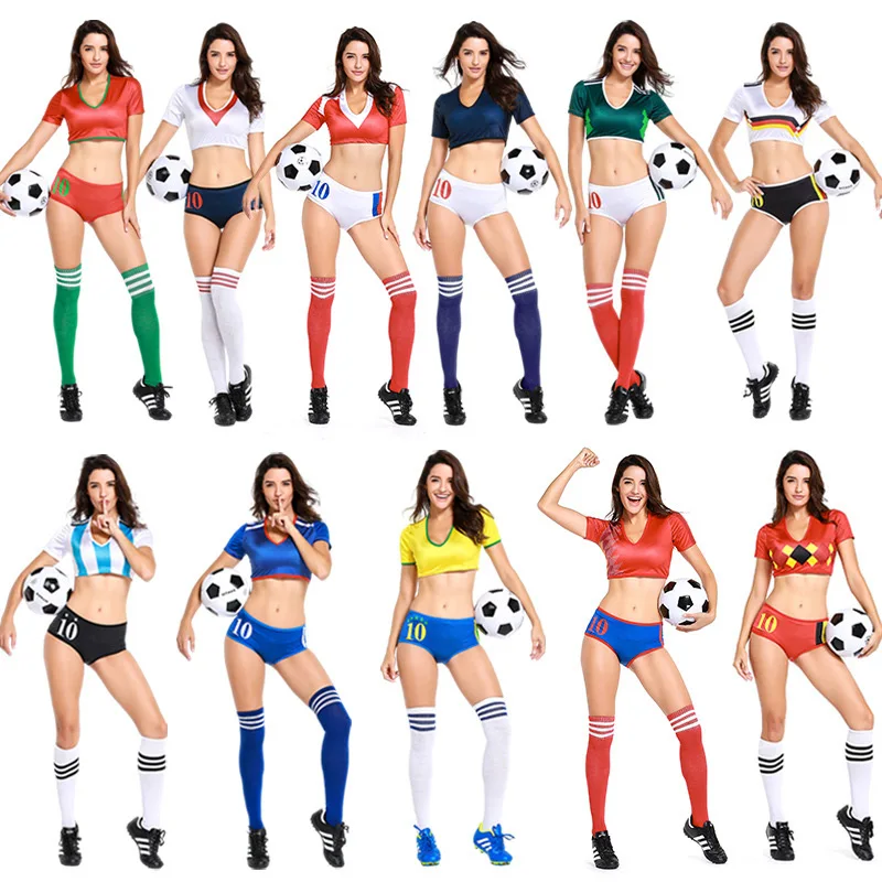 Sexy Cheerleading Uniforms Football Jersey Cosplay Costume School Student Girls Soccer Player Sports Uniform Lingerie For Women