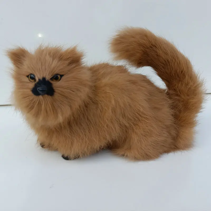 Cute Small Weasel Model Simulation Yellow Weasel Polyethylene Furs Real Life Gift Approx. 19x11 Cm XF2868