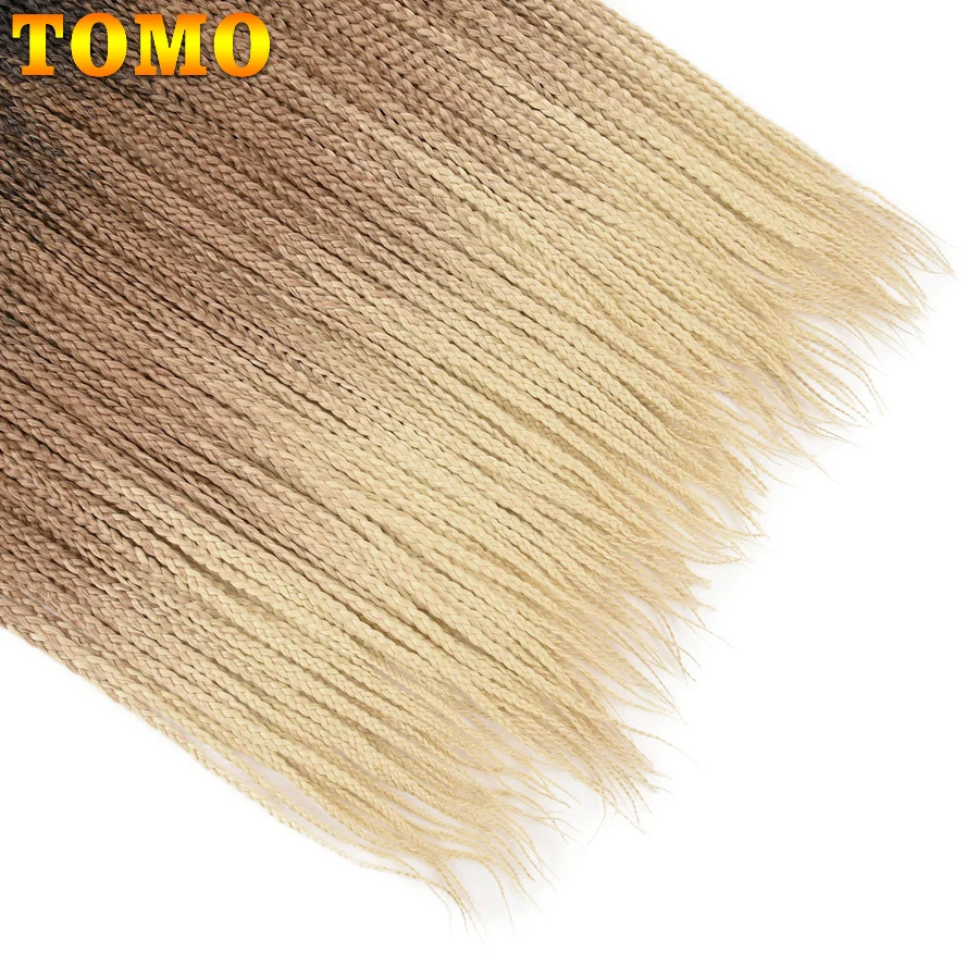 TOMO Tổng Hợp Móc Tóc Hộp Dây Bện 22 Rễ Màu Bện Làm Tóc 24Inch Rainbow Ombre Móc Dây Viền Bèo Màu Hồng Đỏ