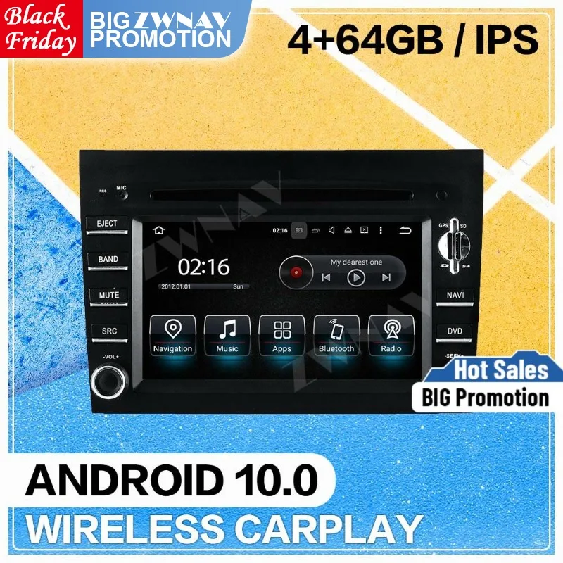 Android 10.0 Car multimedia Player for Porsche 911 997 Cayman 2005-2008,Boxter 2005-2012 navi audio radio auto stereo head unit