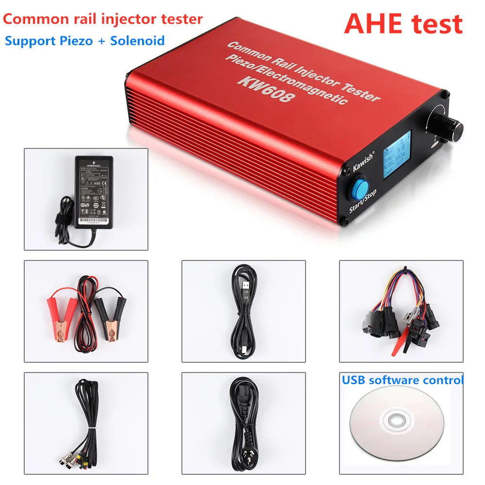 2020 New!Update Kw608 Multifunction Diesel Common Rail Injector Tester Piezo Injector Tester Usb Injector Test AHE Test Function