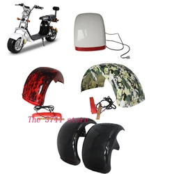 Front And Rear Mudguard withTail Light Fender WithTaillights Plastic For Citycoco Scooter China accessories