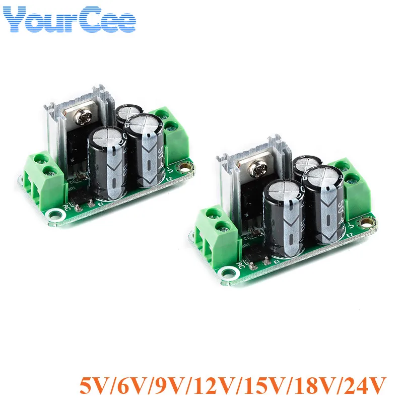 Regulated Rectifier Filter Board Power Supply Module Single 5V 6V 9V 12V 15V 18V 24V L7805 L7806 L7809 L7812 L7815 L7818 L7824