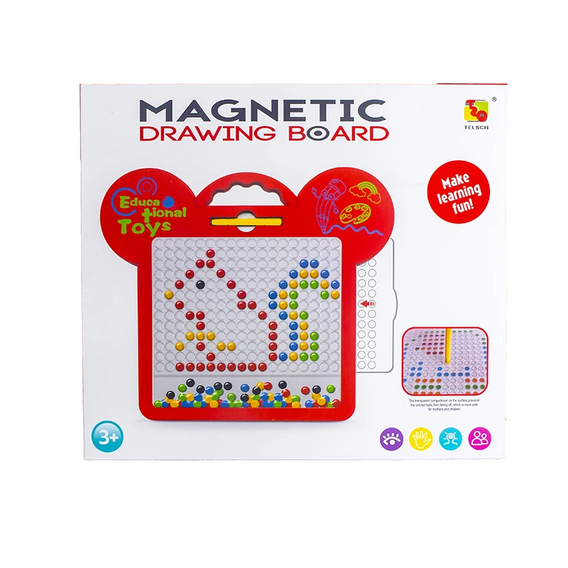 magnetic drawing board magpad dots Magnet Beads Board Drawing Toys Colorful Memo Board with Stylus Pen educational toys