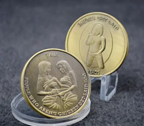 Bronze Coins Sex Coin Collections Chicks Get Laid Heads Tails Plated Souvenir Sexy Art Collection Gifts