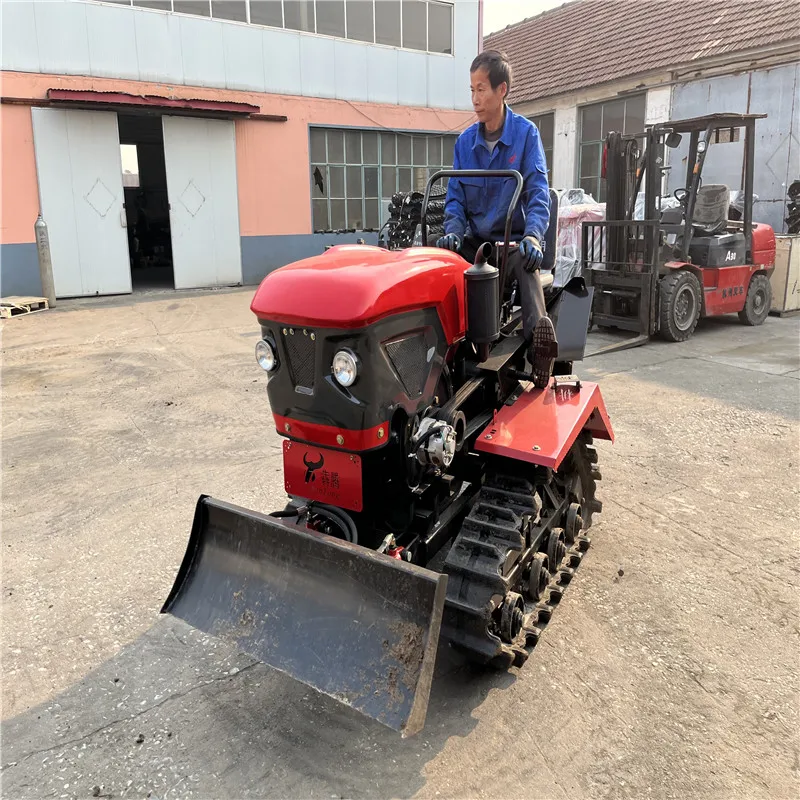 Taman Pertanian Amfibi 25HP Mini Traktor Putar dengan Bajak Pengolahan Tanah Budidaya