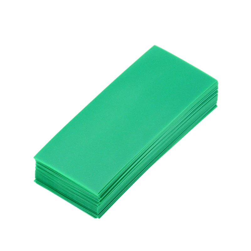 50pcs 18650 Battery Wrap PVC Heat Shrink Tubing Precut for Battery Film Tape Battery Cover Shrinking Tube
