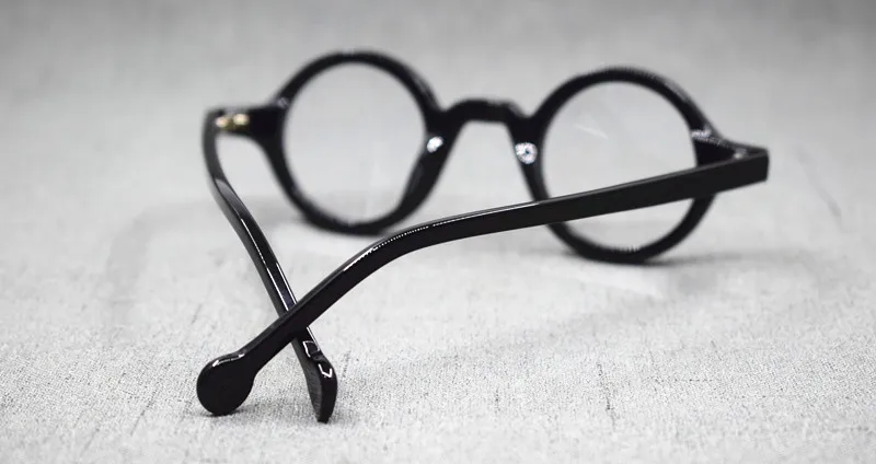 Acetat Vintage Kleine Runde Brille Männer Brillen Rahmen Frauen Optische Verordnung Spektakel Klare Brillen – Detail 10