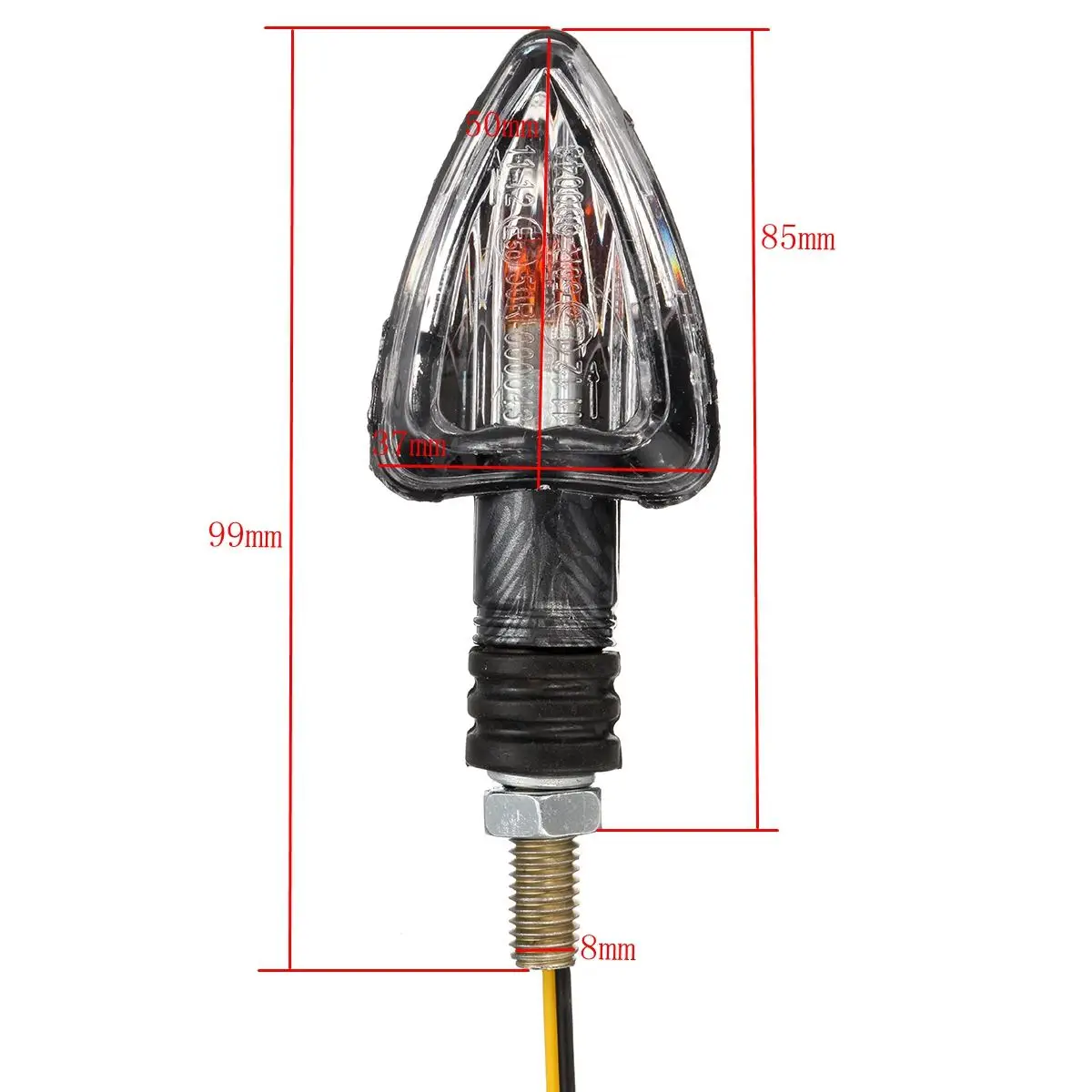 Pair Carbon Arrow Motorbike Motorcycle Turn Signal Indicators Light Bulb Amber