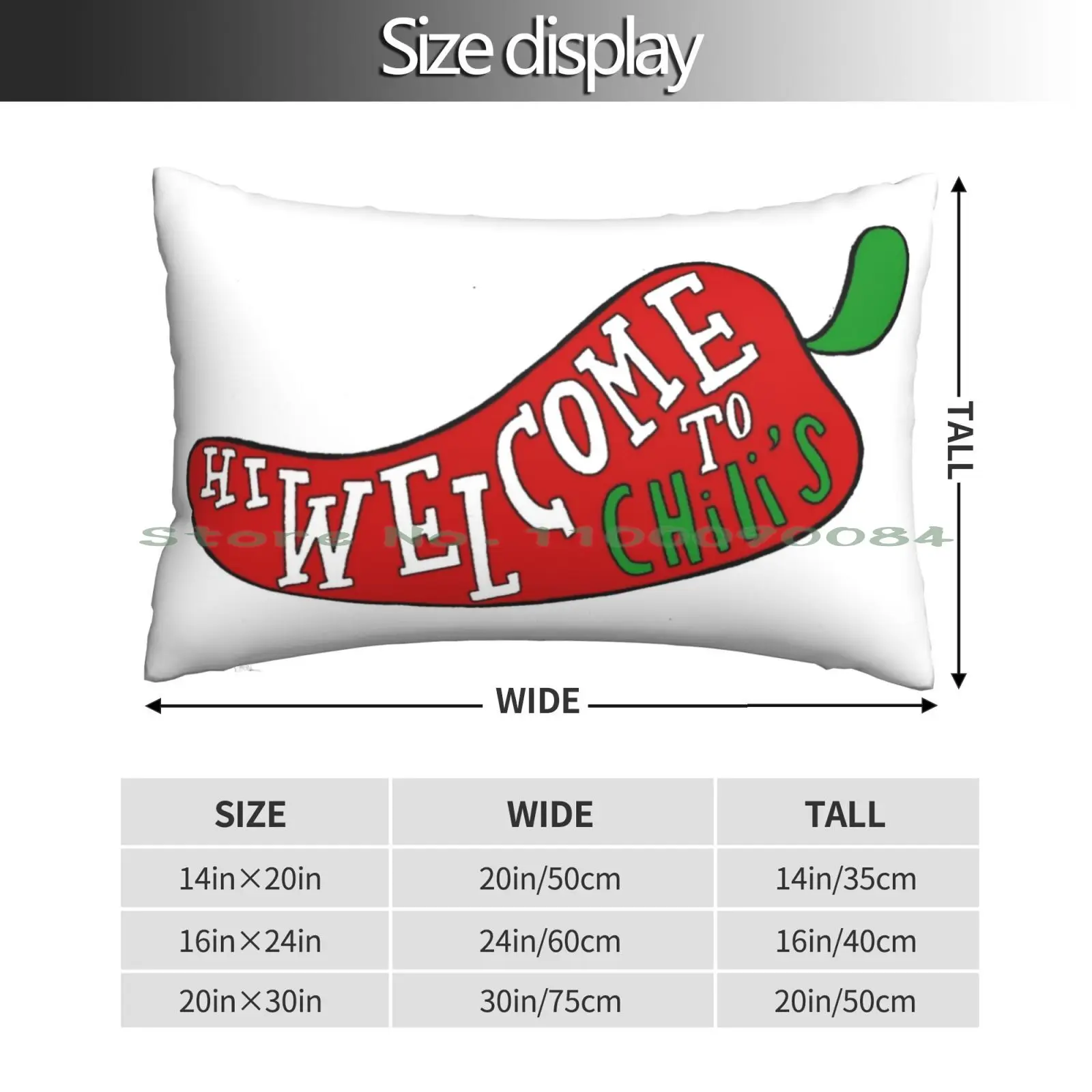 Welcome To Chilis Vine Pillow Case 20x30 50*75 Sofa Bedroom Tuna Long Rectangle Pillowcover Home Outdoor Cushion Decor