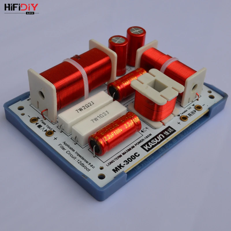 HIFIDIY LIVE  MK-300C 3 Way 3 speaker Unit (tweeter + mid +bass )HiFi Speakers audio  Frequency Divider Crossover Filters