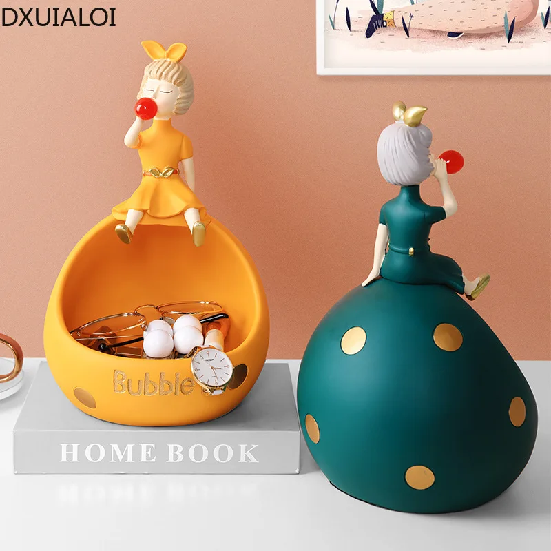 

Home decoration creative bubble girl storage hallway decorations living room decorations resin storage box DXUIALOI