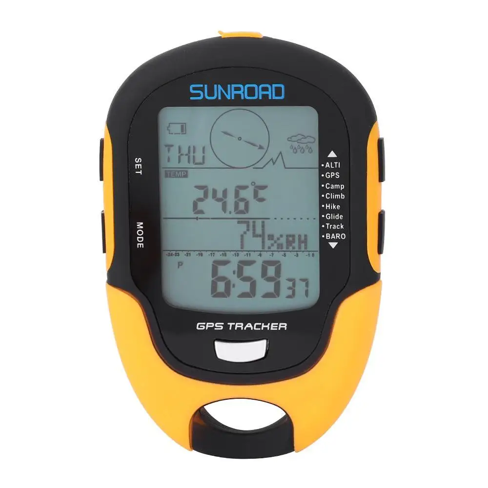 SUNROAD FR510 Handheld GPS Navigation Receiver Portable Handheld Digital Altimeter Barometer Compass Camping Hiking Tool