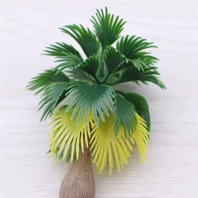 15pcs Model Train Palm Trees Tropical Forest Landscape Train Railroad Architecture Diorama Tree Decor Artificial Plant Accessory