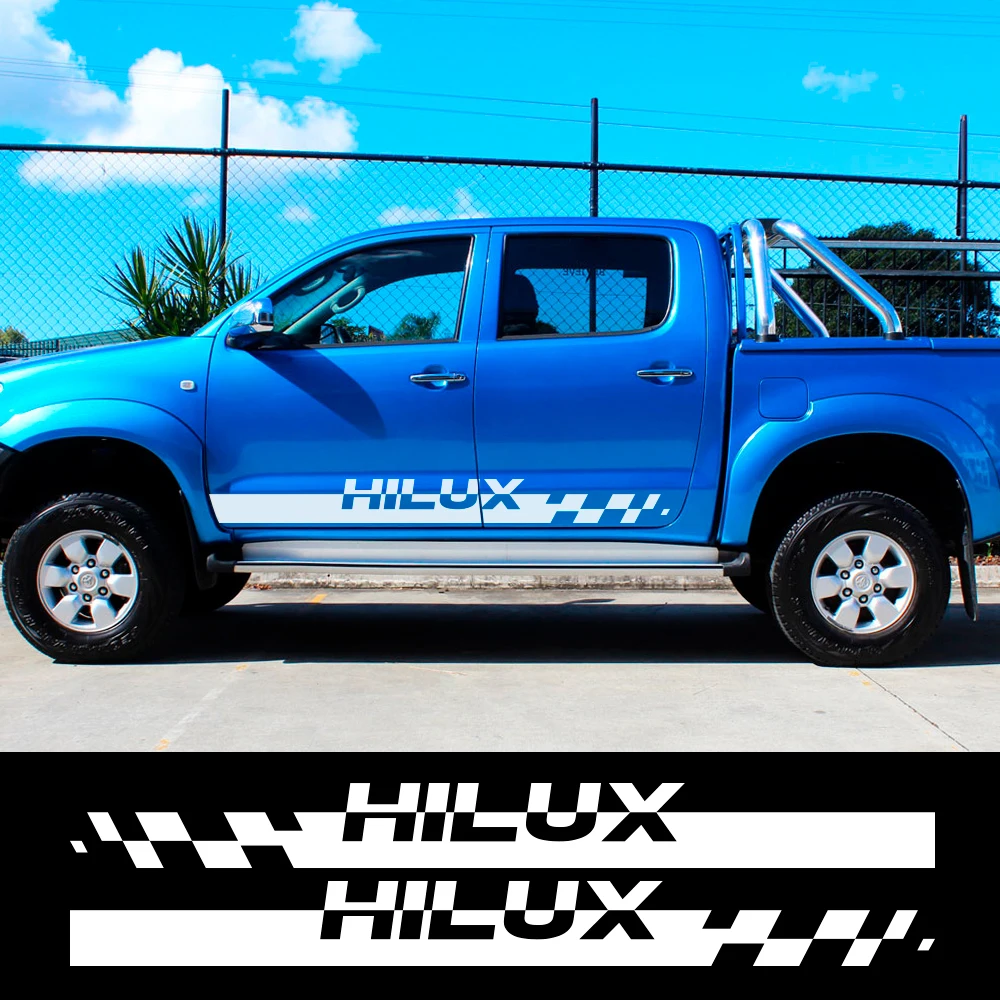 

Car Body Decoration Graphic Vinyl PVC Film Decals Racing Decals Auto Door Side Stripes Sticker Auto Accessories For Toyota Hilux