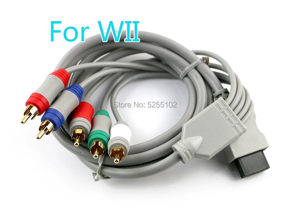 1 шт. для WII 1,8 м 6 футов 1080P компонентный кабель HDTV аудио-видео AV 5RCA кабель для Nintendo Wii поддержка игрового кабеля 1080i/720P